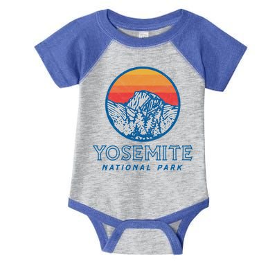 Vintage Yosemite National Park Eighties Graphic Badge Cool Gift Infant Baby Jersey Bodysuit