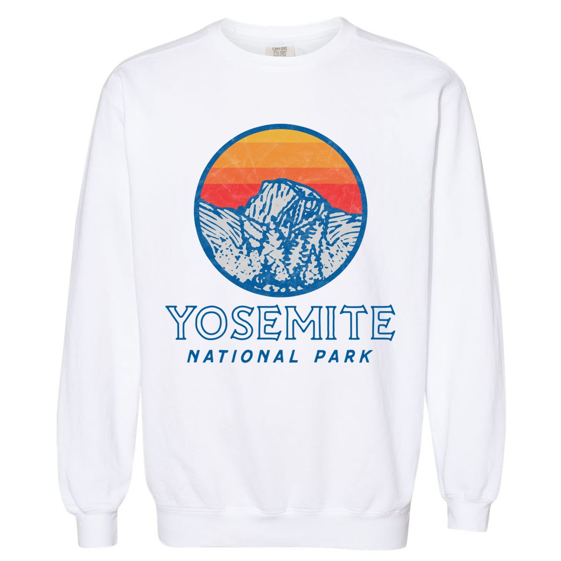 Vintage Yosemite National Park Eighties Graphic Badge Cool Gift Garment-Dyed Sweatshirt