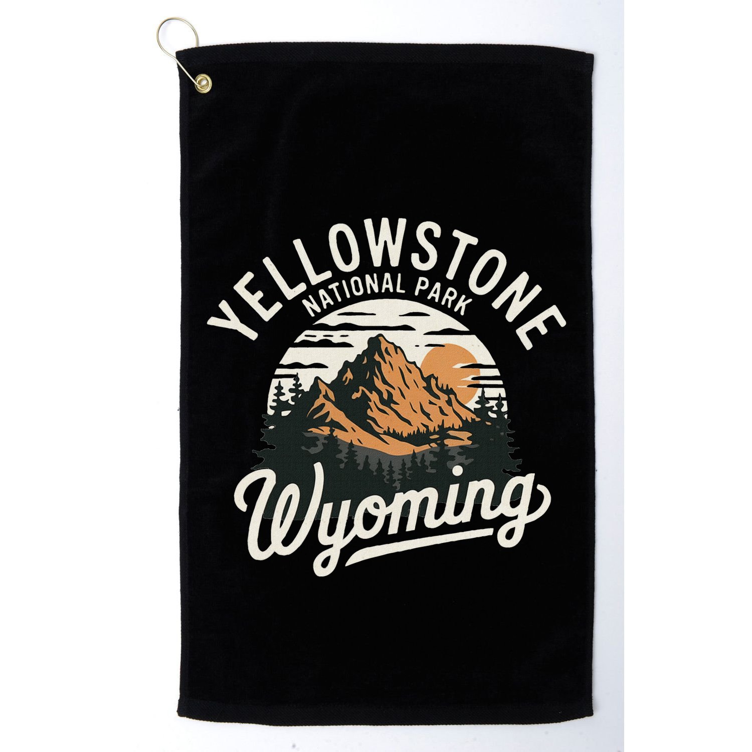 Vintage Yellowstone National Park Wyoming Golf Towel