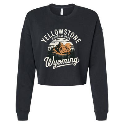 Vintage Yellowstone National Park Wyoming Cropped Pullover Crew
