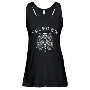 Viking YAll Need Odin Funny Norse Pagan Ladies Essential Flowy Tank