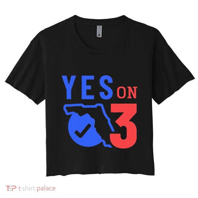 Vote Yes On 3! Women's Crop Top Tee