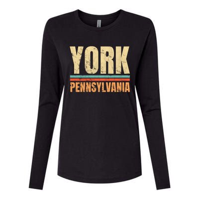 Vintage York Pennsylvania Womens Cotton Relaxed Long Sleeve T-Shirt