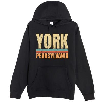 Vintage York Pennsylvania Premium Pullover Hoodie