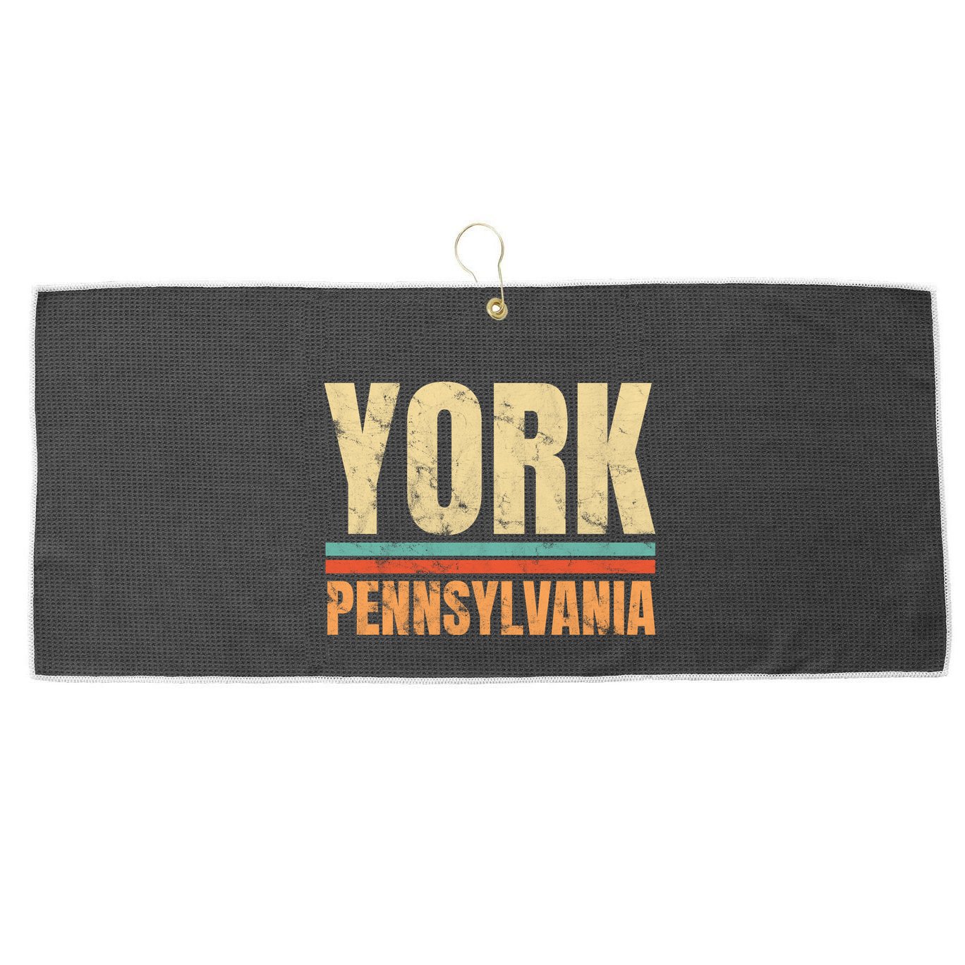 Vintage York Pennsylvania Large Microfiber Waffle Golf Towel