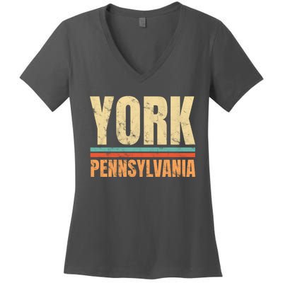 Vintage York Pennsylvania Women's V-Neck T-Shirt