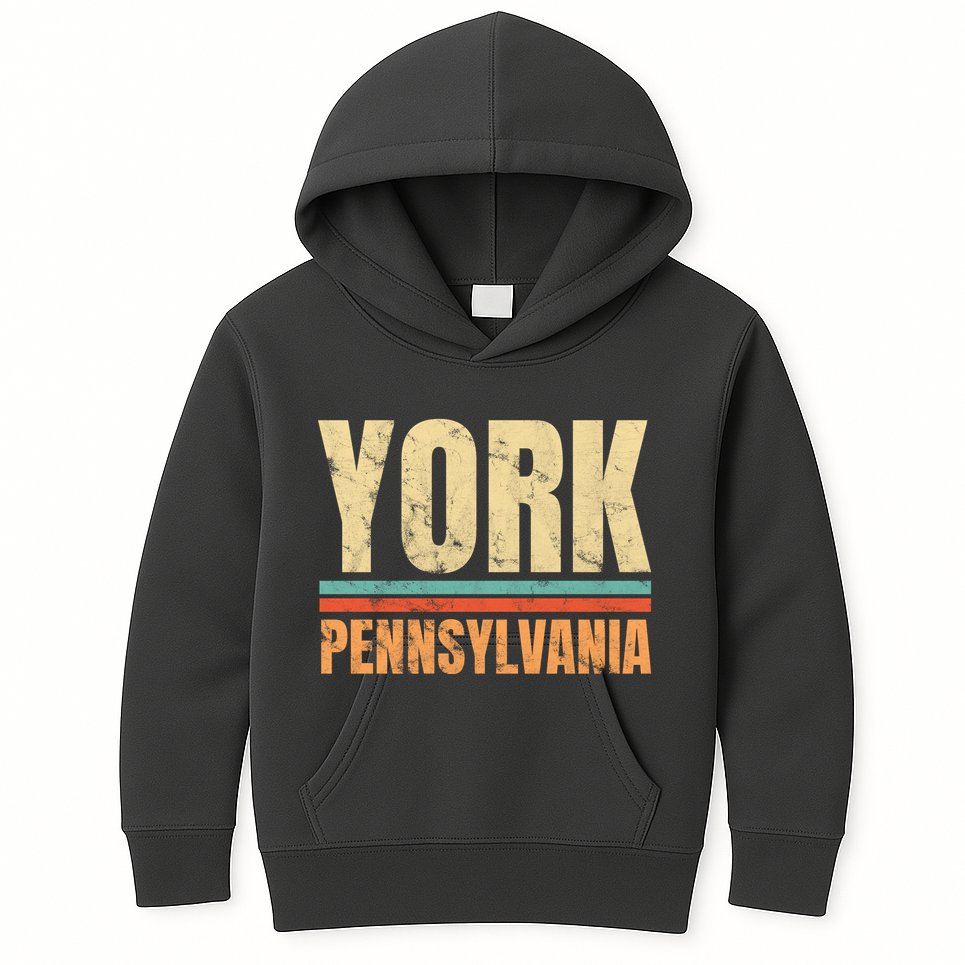 Vintage York Pennsylvania Kids Hoodie