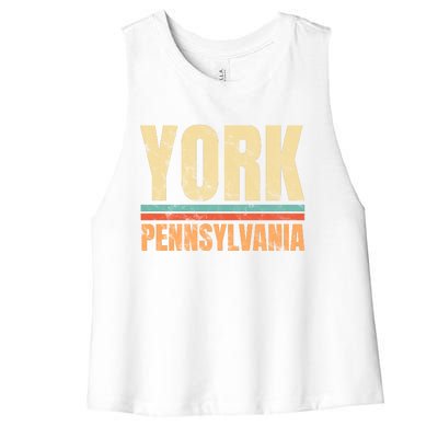 Vintage York Pennsylvania Women's Racerback Cropped Tank