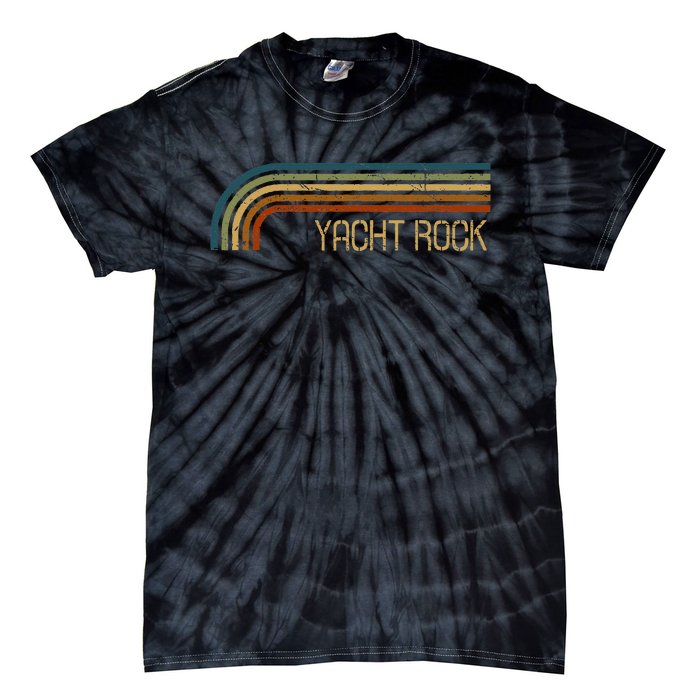 Vintage Yacht Rock Retro Stripes Tie-Dye T-Shirt