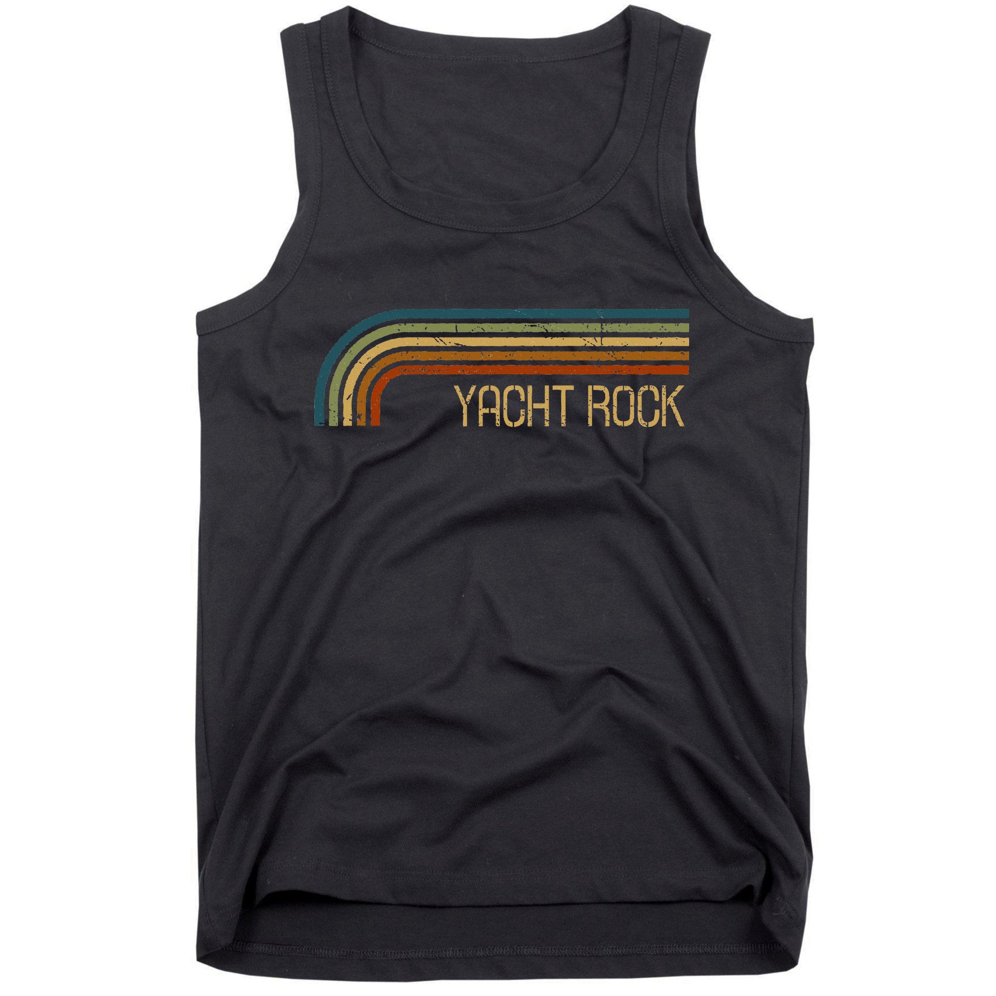 Vintage Yacht Rock Retro Stripes Tank Top