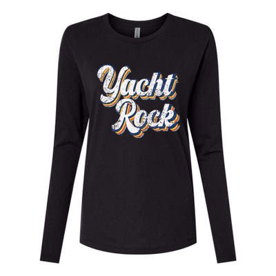 Vintage Yacht Rock Party Boat Drinking Womens Cotton Relaxed Long Sleeve T-Shirt