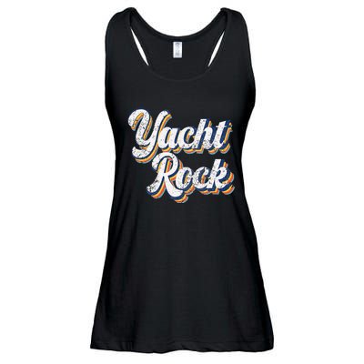 Vintage Yacht Rock Party Boat Drinking Ladies Essential Flowy Tank