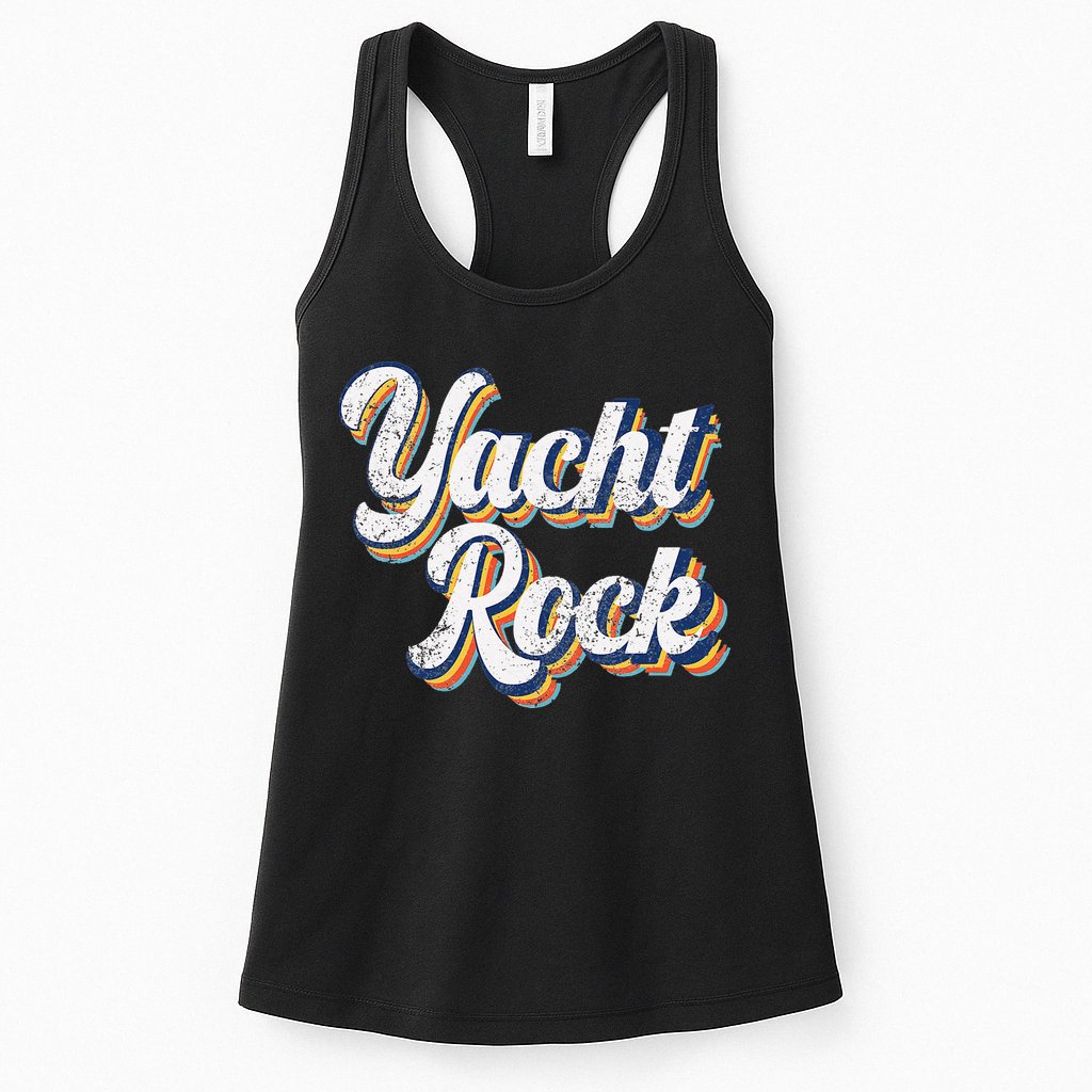 Vintage Yacht Rock Party Boat Drinking Womens Tank Top