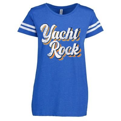 Vintage Yacht Rock Party Boat Drinking Enza Ladies Jersey Football T-Shirt