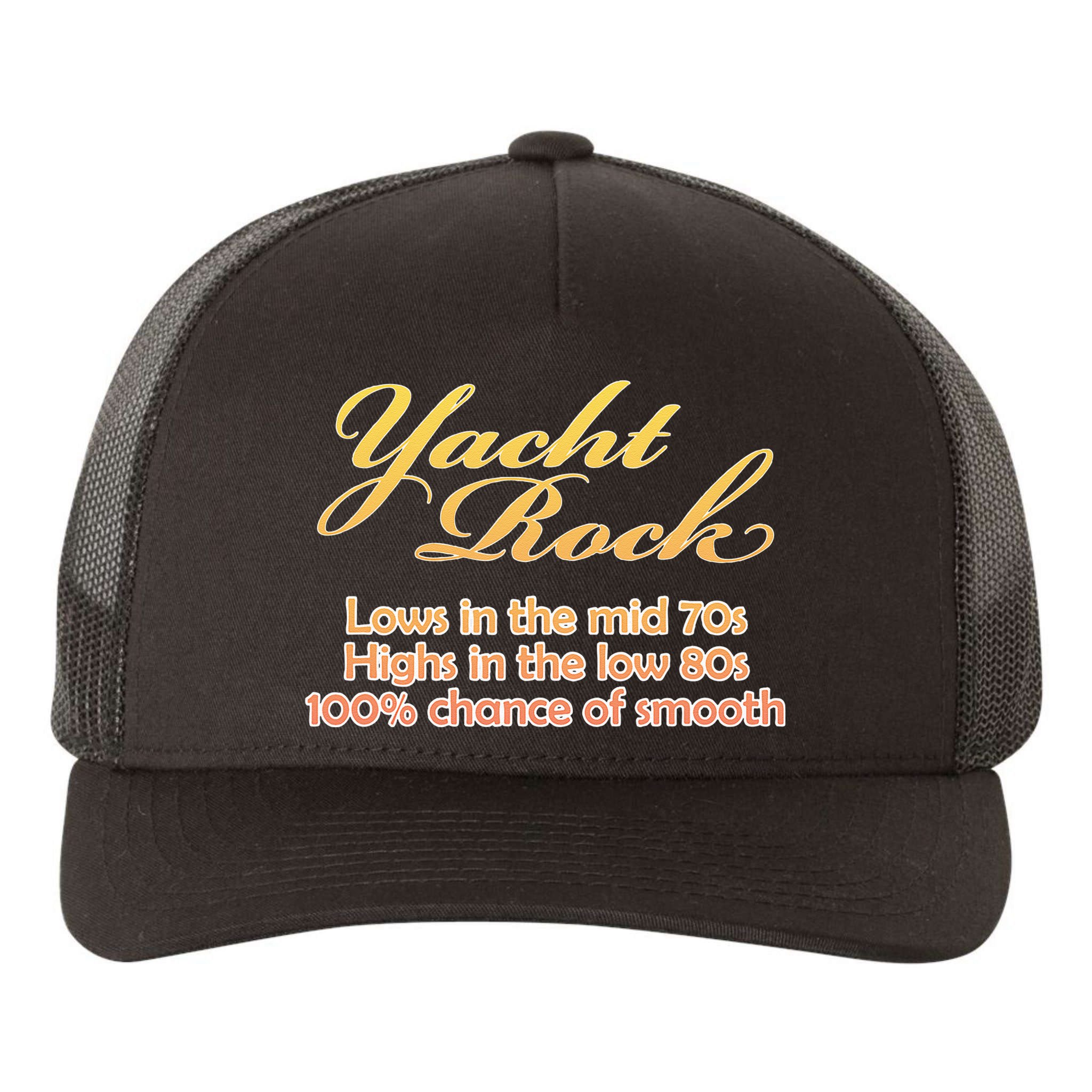 Vintage Yacht Rock Music Mid 70s Low 80s Yupoong Adult 5-Panel Trucker Hat