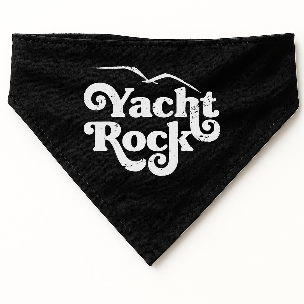 Vintage Yacht Rock Retro Faded Aesthetic Fan Design USA-Made Doggie Bandana