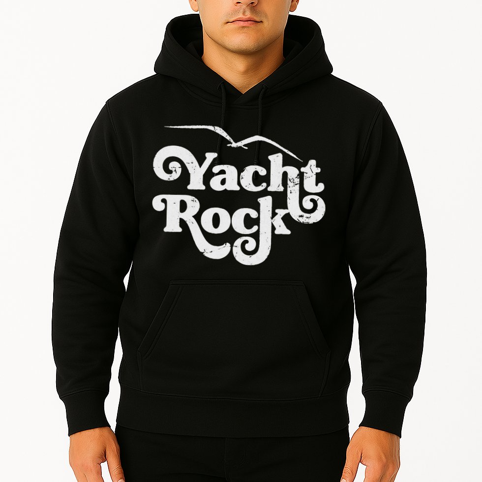 Vintage Yacht Rock Retro Faded Aesthetic Fan Design Hoodie