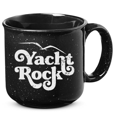Vintage Yacht Rock Retro Faded Aesthetic Fan Design 15oz Campfire Ceramic Mug