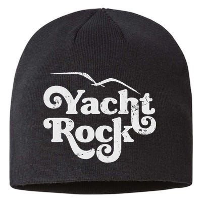 Vintage Yacht Rock Retro Faded Aesthetic Fan Design Sustainable Beanie