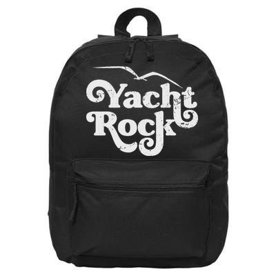 Vintage Yacht Rock Retro Faded Aesthetic Fan Design 16 in Basic Backpack