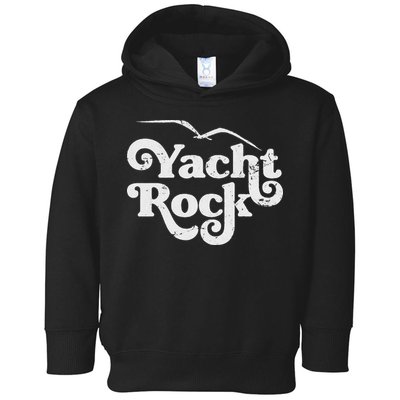 Vintage Yacht Rock Retro Faded Aesthetic Fan Design Toddler Hoodie