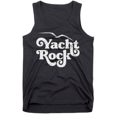 Vintage Yacht Rock Retro Faded Aesthetic Fan Design Tank Top