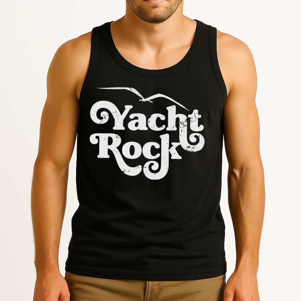 Vintage Yacht Rock Retro Faded Aesthetic Fan Design Tank Top
