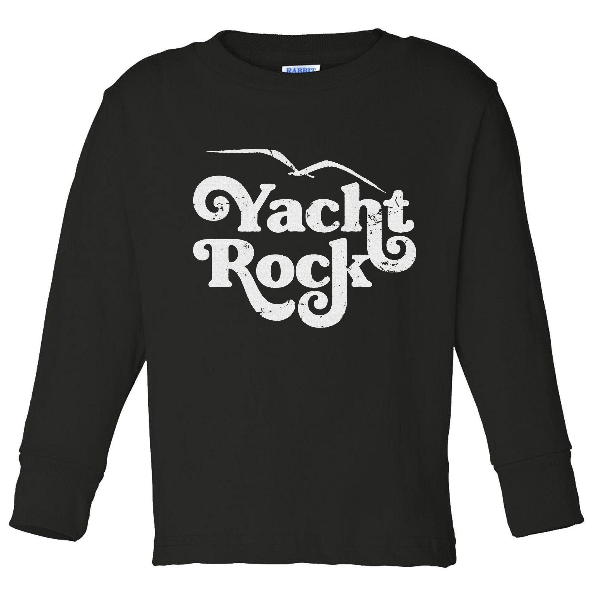 Vintage Yacht Rock Retro Faded Aesthetic Fan Design Toddler Long Sleeve Shirt