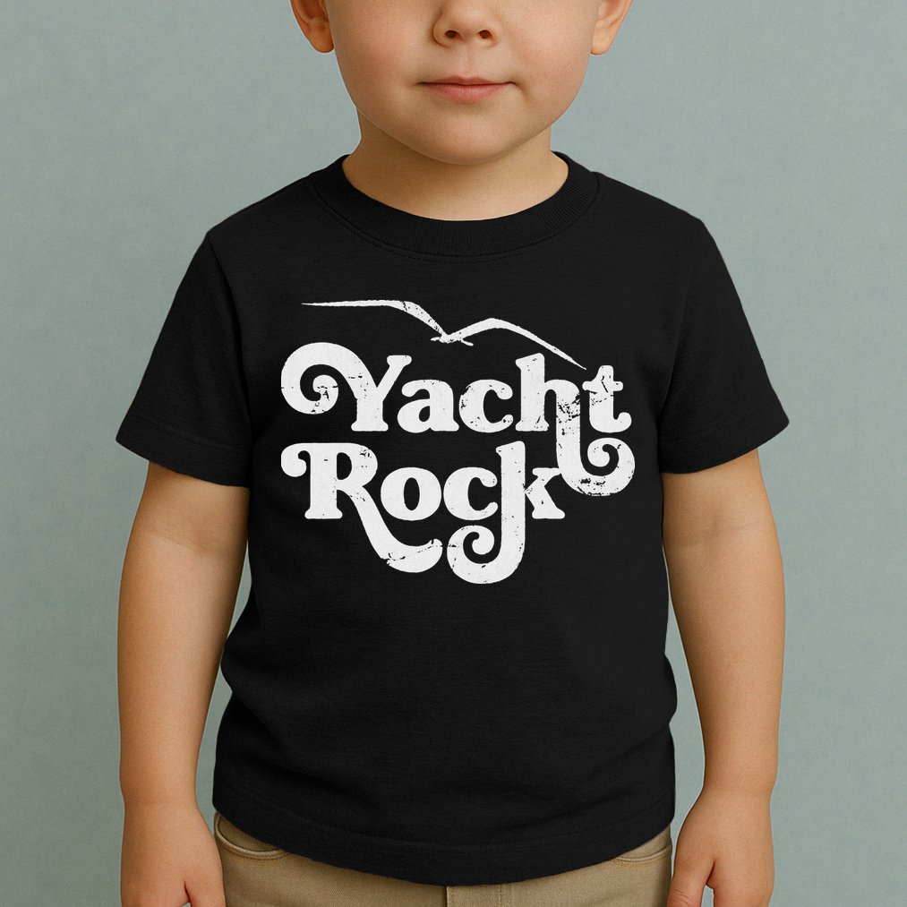 Vintage Yacht Rock Retro Faded Aesthetic Fan Design Toddler T-Shirt