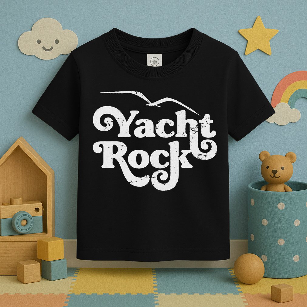 Vintage Yacht Rock Retro Faded Aesthetic Fan Design Toddler T-Shirt