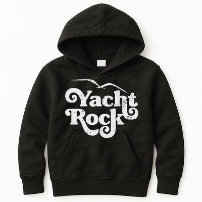 Vintage Yacht Rock Retro Faded Aesthetic Fan Design Kids Hoodie