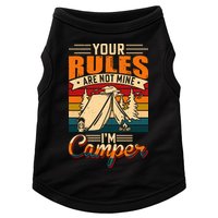 Vintage Your Rules Are Not Mine Im Camper Wilderness Camping Lover Doggie Tank