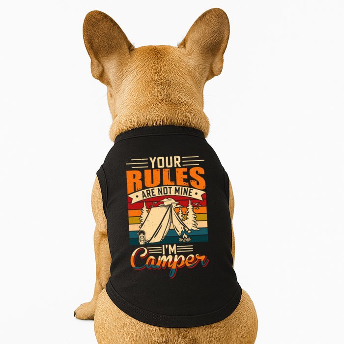 Vintage Your Rules Are Not Mine Im Camper Wilderness Camping Lover Doggie Tank
