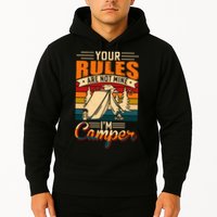 Vintage Your Rules Are Not Mine Im Camper Wilderness Camping Lover Hoodie
