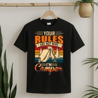 Vintage Your Rules Are Not Mine Im Camper Wilderness Camping Lover T-Shirt