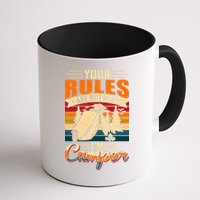 Vintage Your Rules Are Not Mine Im Camper Wilderness Camping Lover Mug