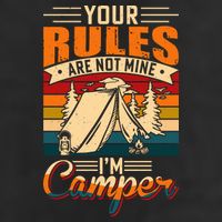 Vintage Your Rules Are Not Mine Im Camper Wilderness Camping Lover Beanie