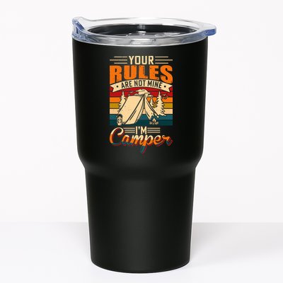 Vintage Your Rules Are Not Mine Im Camper Wilderness Camping Lover Tumbler