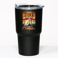 Vintage Your Rules Are Not Mine Im Camper Wilderness Camping Lover Tumbler