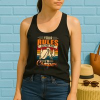 Vintage Your Rules Are Not Mine Im Camper Wilderness Camping Lover Womens Tank Top