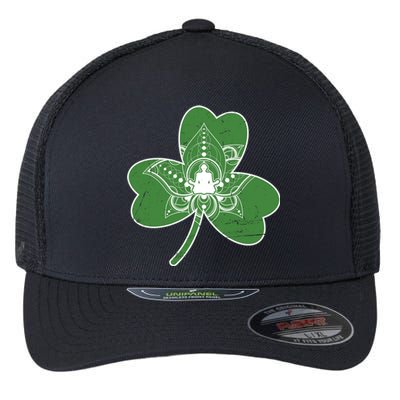 Vintage Yoga Shamrock Yoga Irish Shamrock St Patricks Day Gift Flexfit Unipanel Trucker Cap