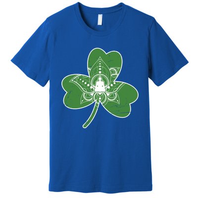 Vintage Yoga Shamrock Yoga Irish Shamrock St Patricks Day Gift Premium T-Shirt