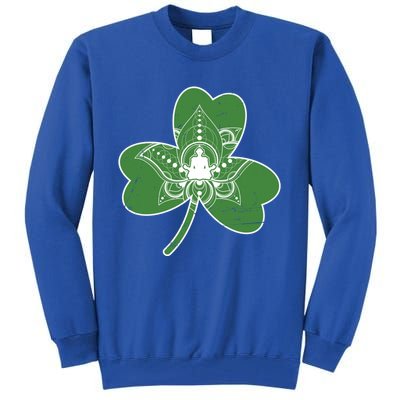 Vintage Yoga Shamrock Yoga Irish Shamrock St Patricks Day Gift Tall Sweatshirt