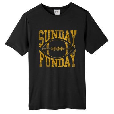 Vintage Yellow Sunday Funday Football Gift Gift Tall Fusion ChromaSoft Performance T-Shirt