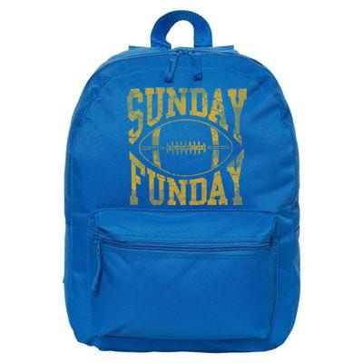 Vintage Yellow Sunday Funday Football Gift Gift 16 in Basic Backpack