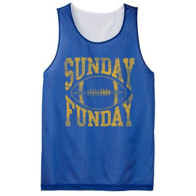 Vintage Yellow Sunday Funday Football Gift Gift Mesh Reversible Basketball Jersey Tank