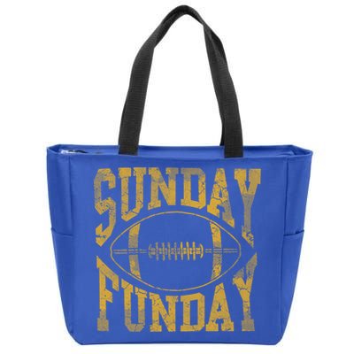 Vintage Yellow Sunday Funday Football Gift Gift Zip Tote Bag