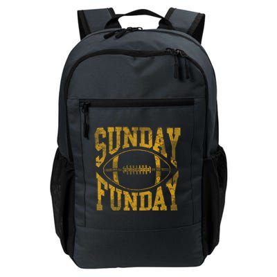 Vintage Yellow Sunday Funday Football Gift Gift Daily Commute Backpack