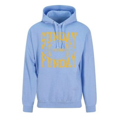 Vintage Yellow Sunday Funday Football Gift Gift Unisex Surf Hoodie