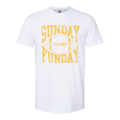 Vintage Yellow Sunday Funday Football Gift Gift Softstyle® CVC T-Shirt